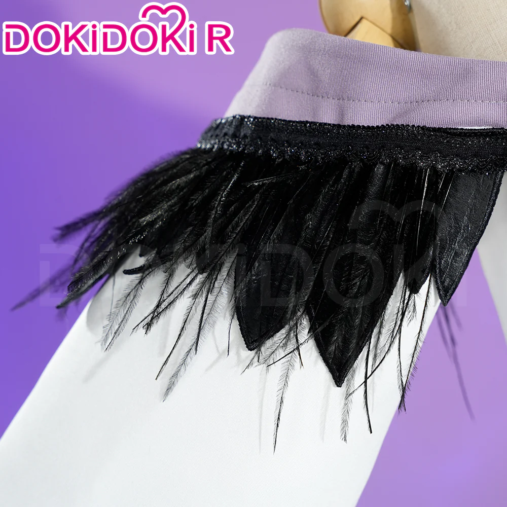 DokiDoki-R Anime Cosplay White And Purple Dress Costume - Image 4