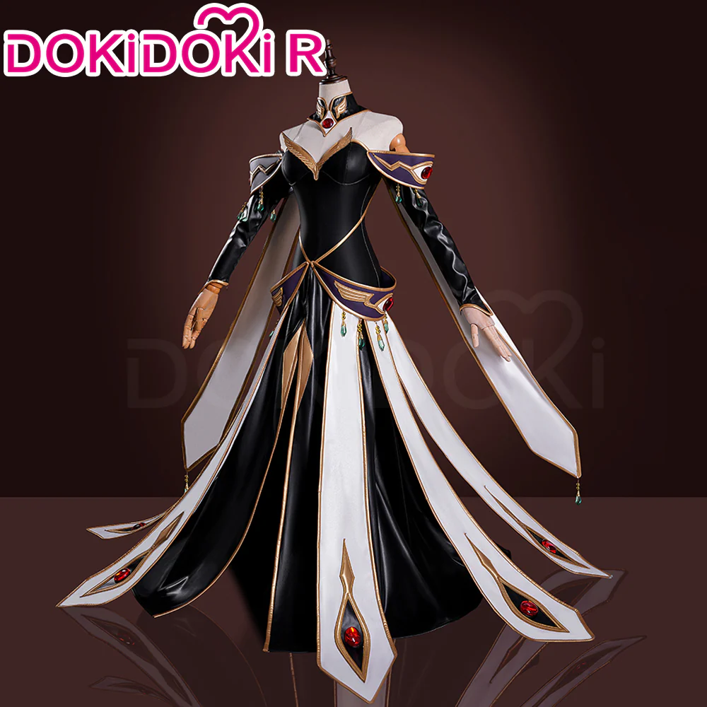 【Size XS-2XL】DokiDoki-R Anime Cosplay Emperor / Queen Costume White / Black Uniform King Wear - Image 12
