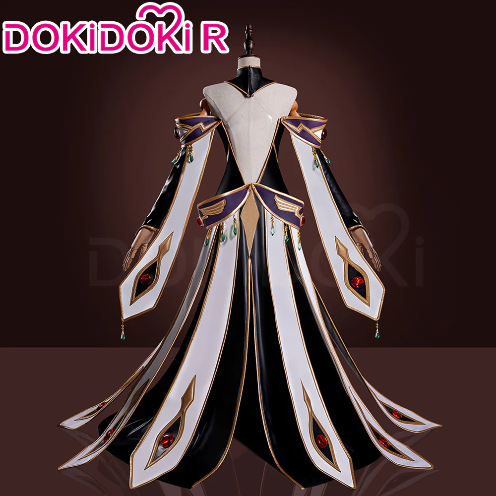 【Size XS-2XL】DokiDoki-R Anime Cosplay Emperor / Queen Costume White / Black Uniform King Wear - Image 13