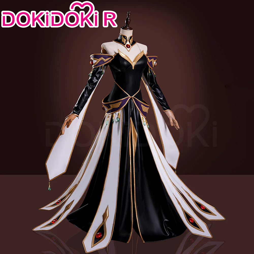 【Size XS-2XL】DokiDoki-R Anime Cosplay Emperor / Queen Costume White / Black Uniform King Wear - Image 14