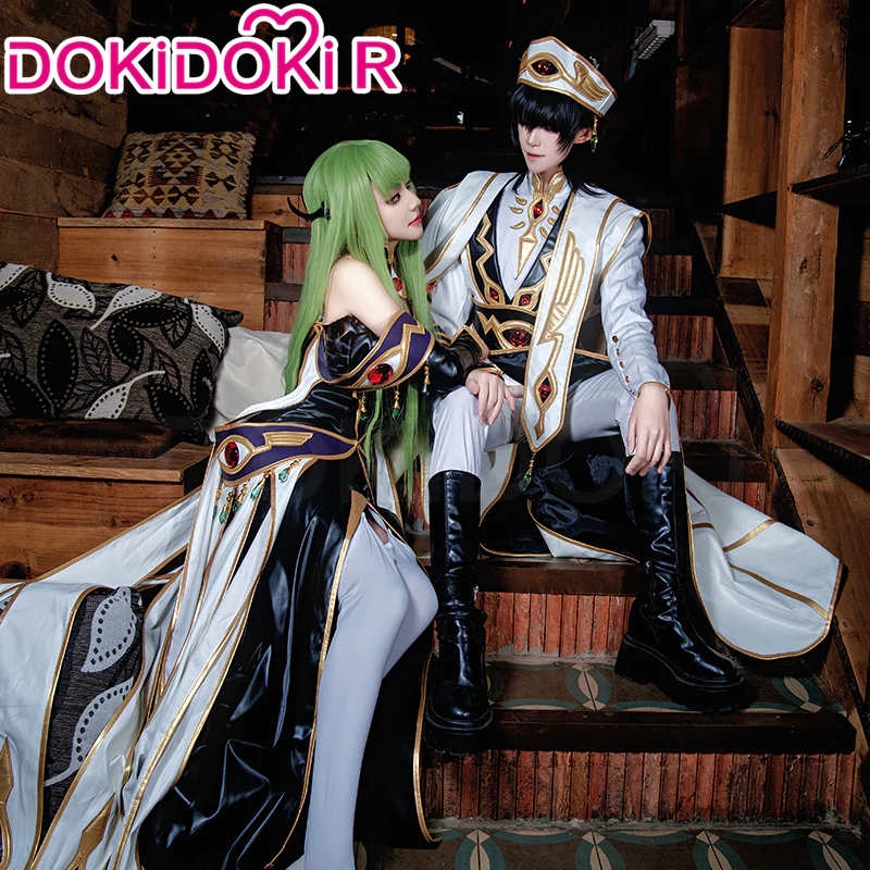 【Size XS-2XL】DokiDoki-R Anime Cosplay Emperor / Queen Costume White / Black Uniform King Wear - Image 3
