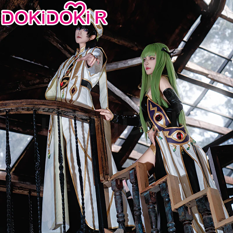 【Size XS-2XL】DokiDoki-R Anime Cosplay Emperor / Queen Costume White / Black Uniform King Wear - Image 4