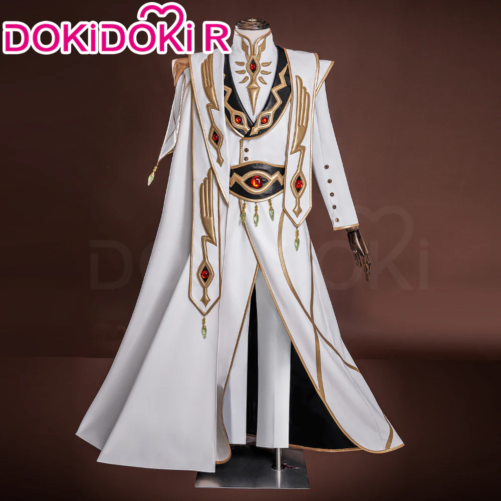 【Size XS-2XL】DokiDoki-R Anime Cosplay Emperor / Queen Costume White / Black Uniform King Wear - Image 6