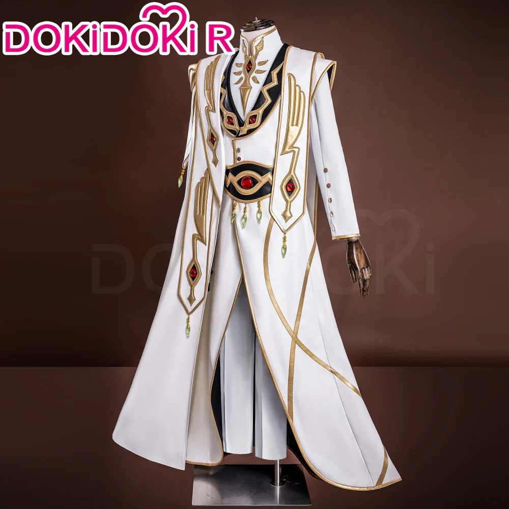 【Size XS-2XL】DokiDoki-R Anime Cosplay Emperor / Queen Costume White / Black Uniform King Wear - Image 8