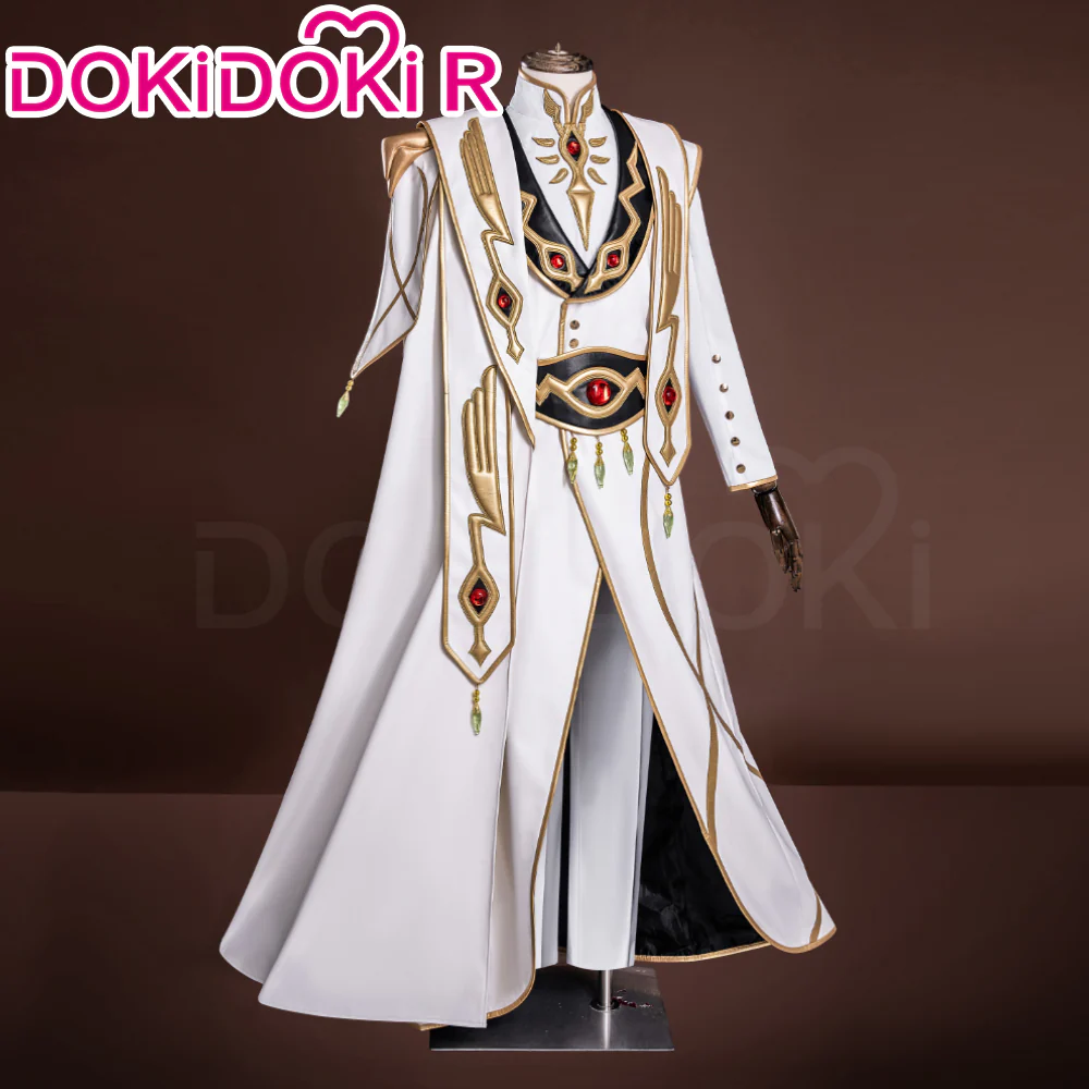 【Size XS-2XL】DokiDoki-R Anime Cosplay Emperor / Queen Costume White / Black Uniform King Wear - Image 9
