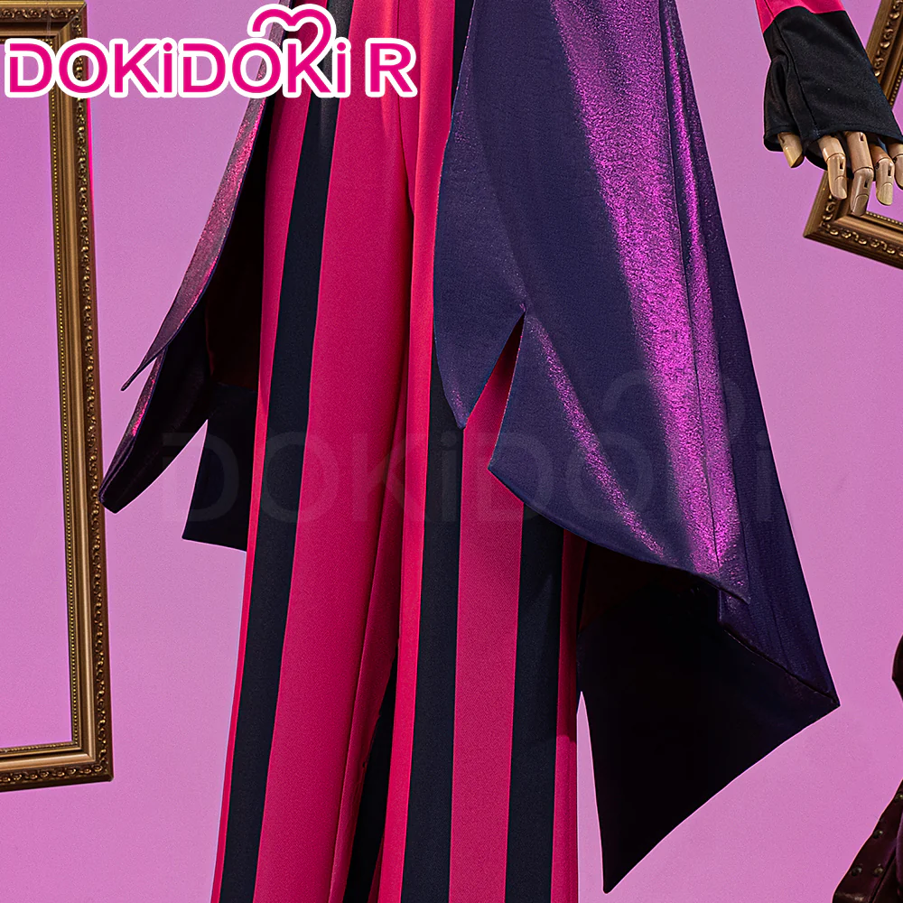 【Ready For Ship】【Size S-3XL】DokiDoki-R Anime Hell Hotel Cosplay Costume Black Pink Stripe - Image 6
