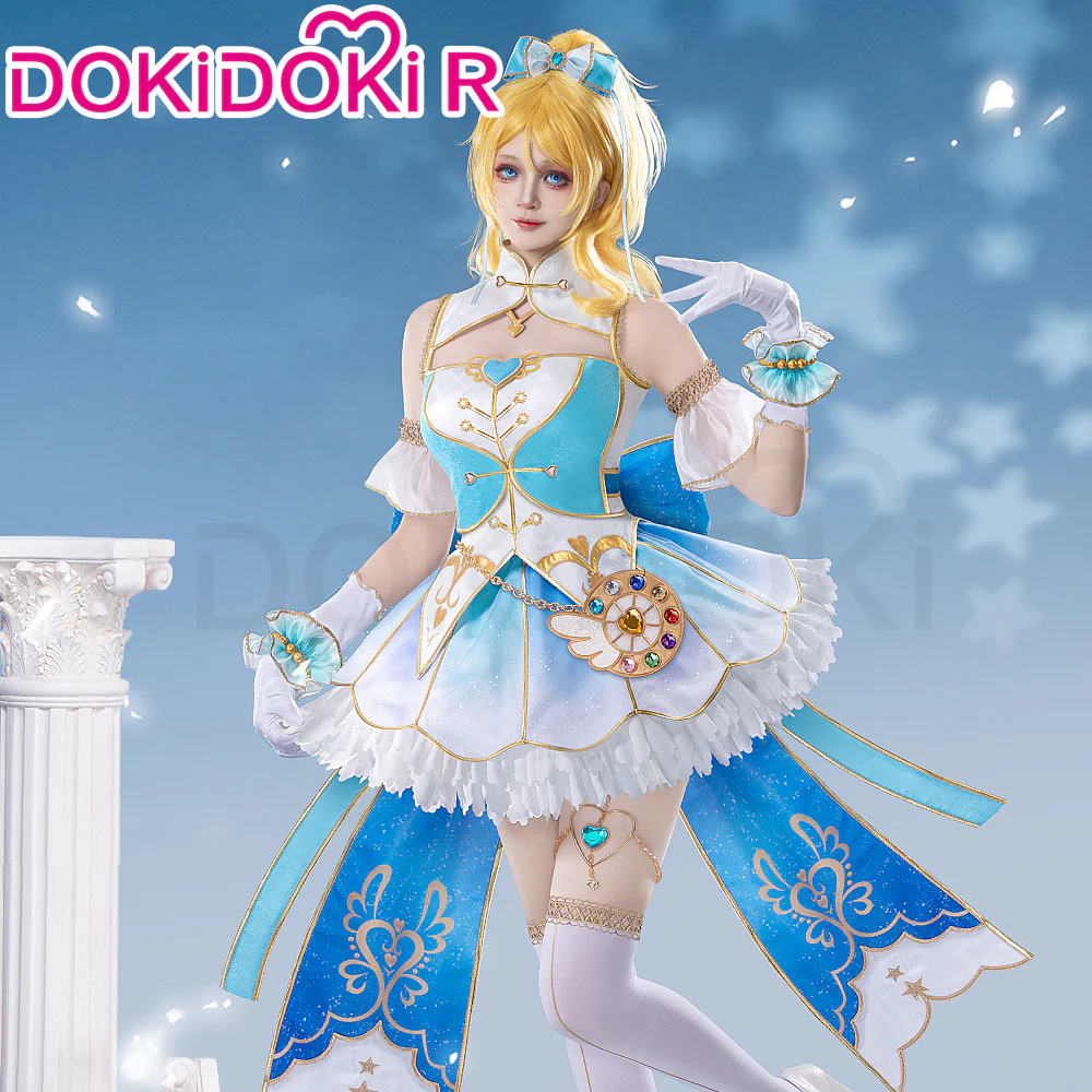 DokiDoki-R Anime LoveLive! School Idol Project Cosplay Ayase Eli Costume Make-up Magic