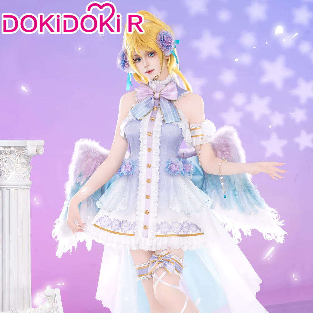 DokiDoki-R Anime LoveLive! School Idol Project Cosplay Ayase Eli White Valentine's Day Angel Idol Costume / Wig MUSE CYBER - Image 2
