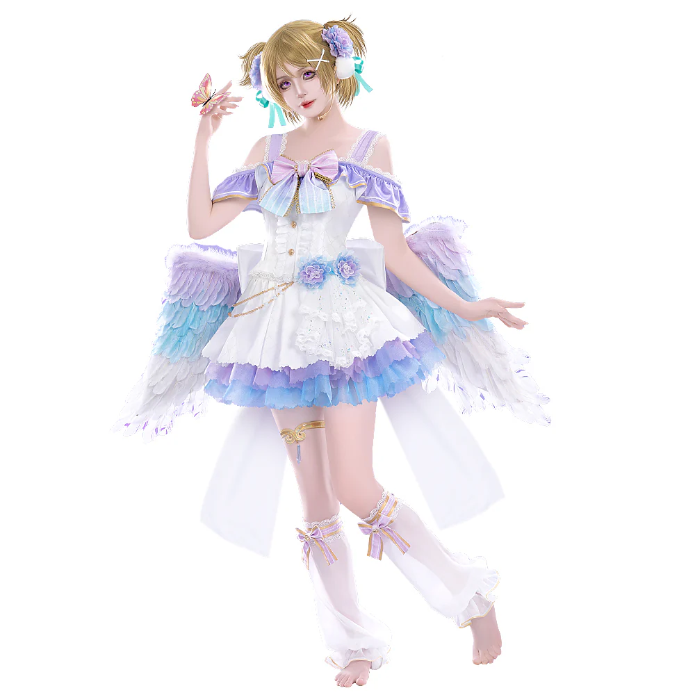 【In Stock】DokiDoki-R Anime LoveLive! School Idol Project Cosplay Lovelive Hanayo Koizumi Costume / Wing White Day Angel Idol Project - Image 5