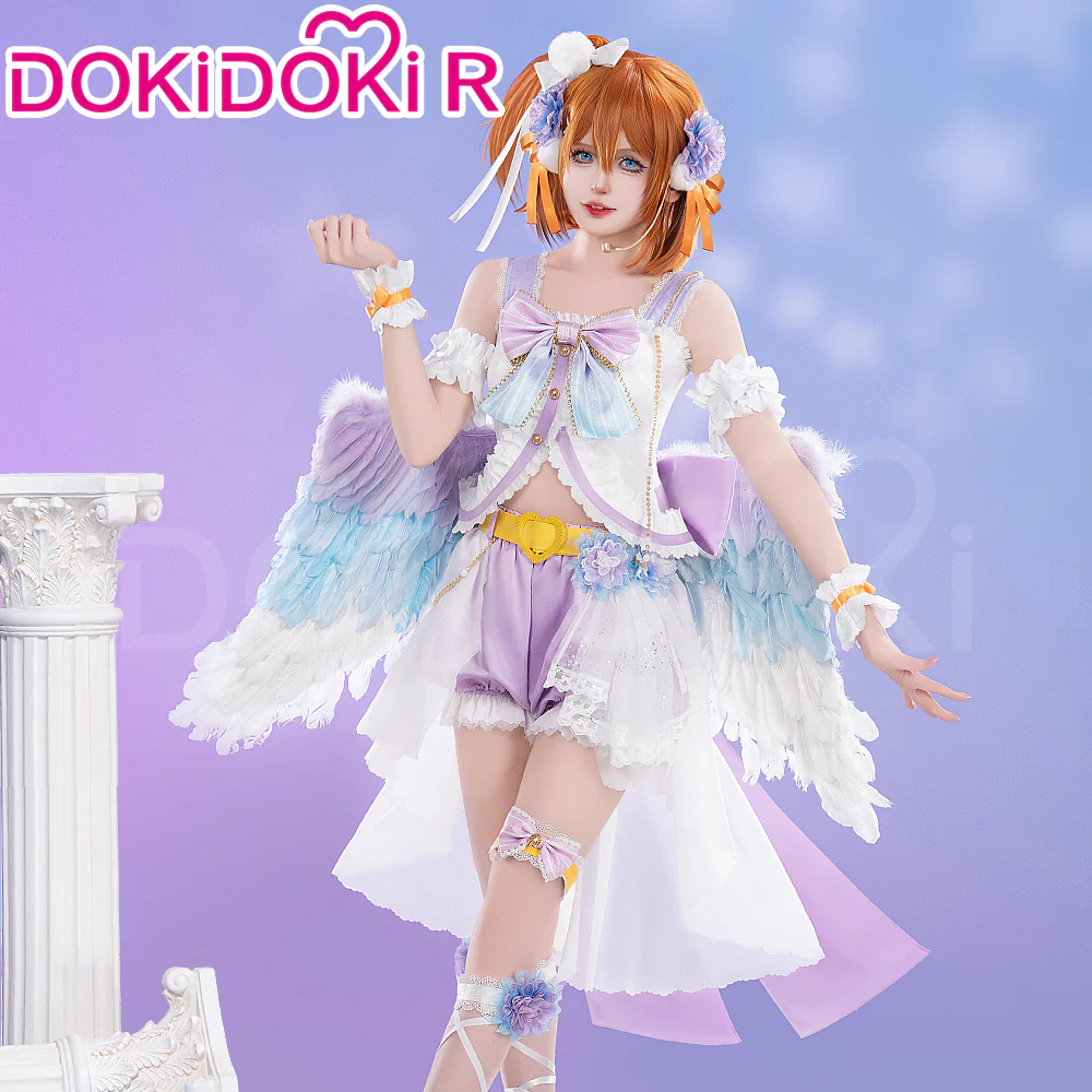 DokiDoki-R Anime LoveLive! School Idol Project Cosplay Lovelive Honoka Kousaka Costume / Wing White Day Angel Idol Project