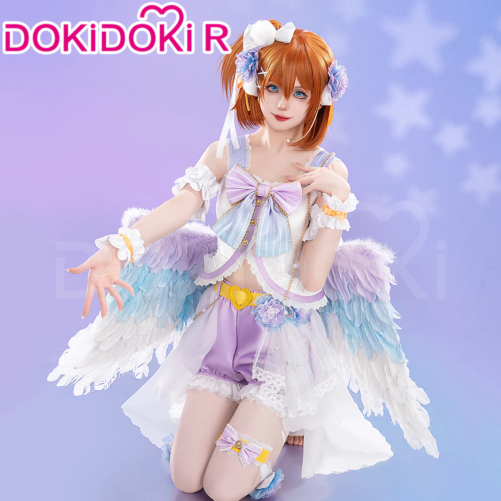 DokiDoki-R Anime LoveLive! School Idol Project Cosplay Lovelive Honoka Kousaka Costume / Wing White Day Angel Idol Project - Image 4
