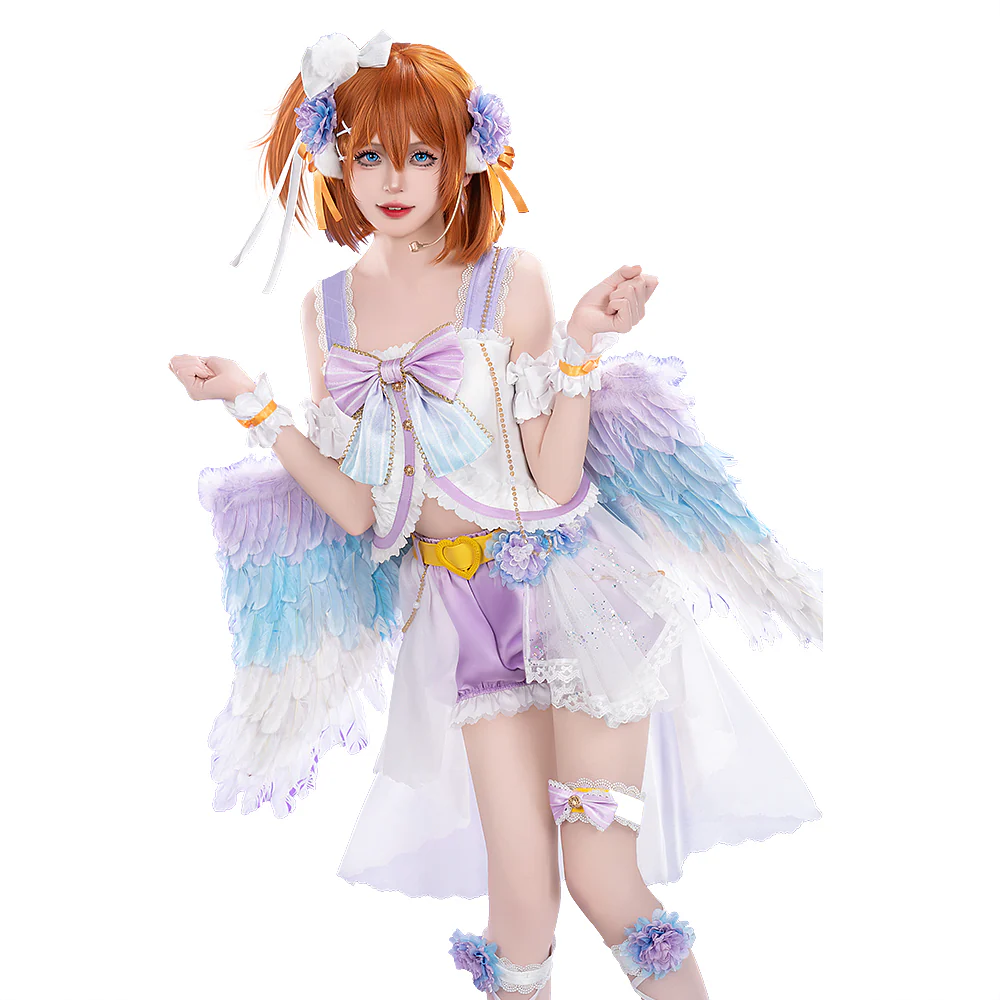 DokiDoki-R Anime LoveLive! School Idol Project Cosplay Lovelive Honoka Kousaka Costume / Wing White Day Angel Idol Project - Image 5