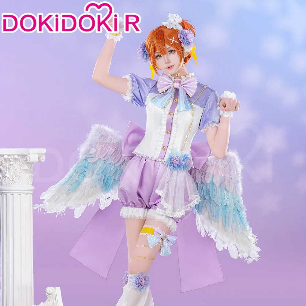DokiDoki-R Anime LoveLive! School Idol Project Cosplay Lovelive Hoshizora Rin Costume / Wing White Day Angel Idol Project