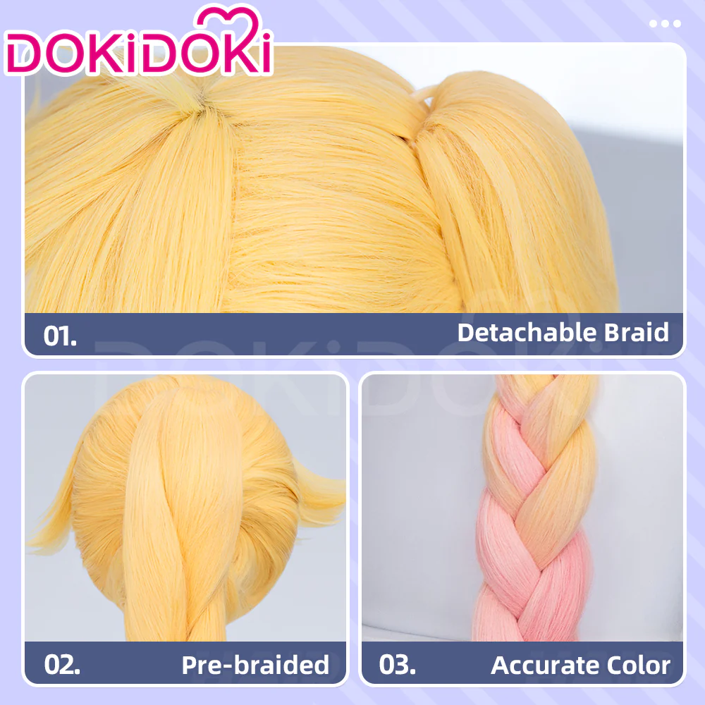 【Partially Ready For Ship】DokiDoki Anime Cosplay Cosplay Wig Long Yellow Hair / Earrings - Image 20