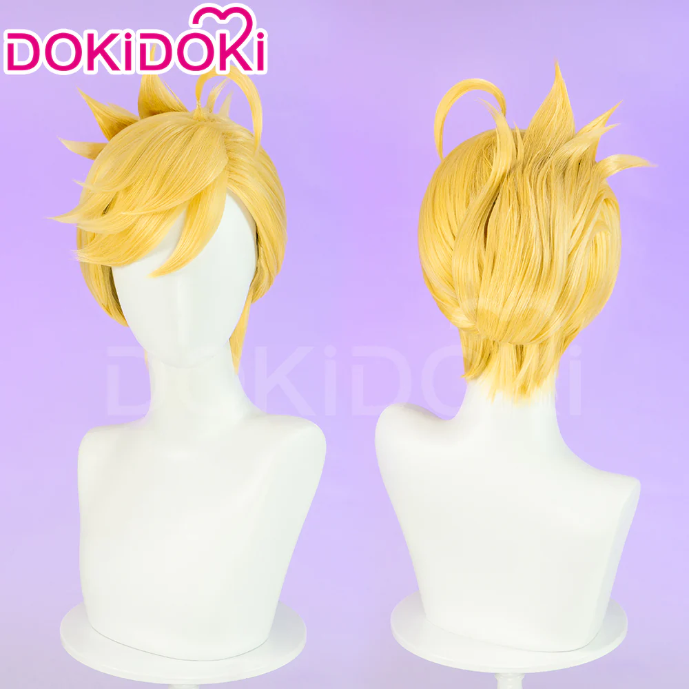【Partially Ready For Ship】DokiDoki Anime Cosplay Cosplay Wig Long Yellow Hair / Earrings - Image 7