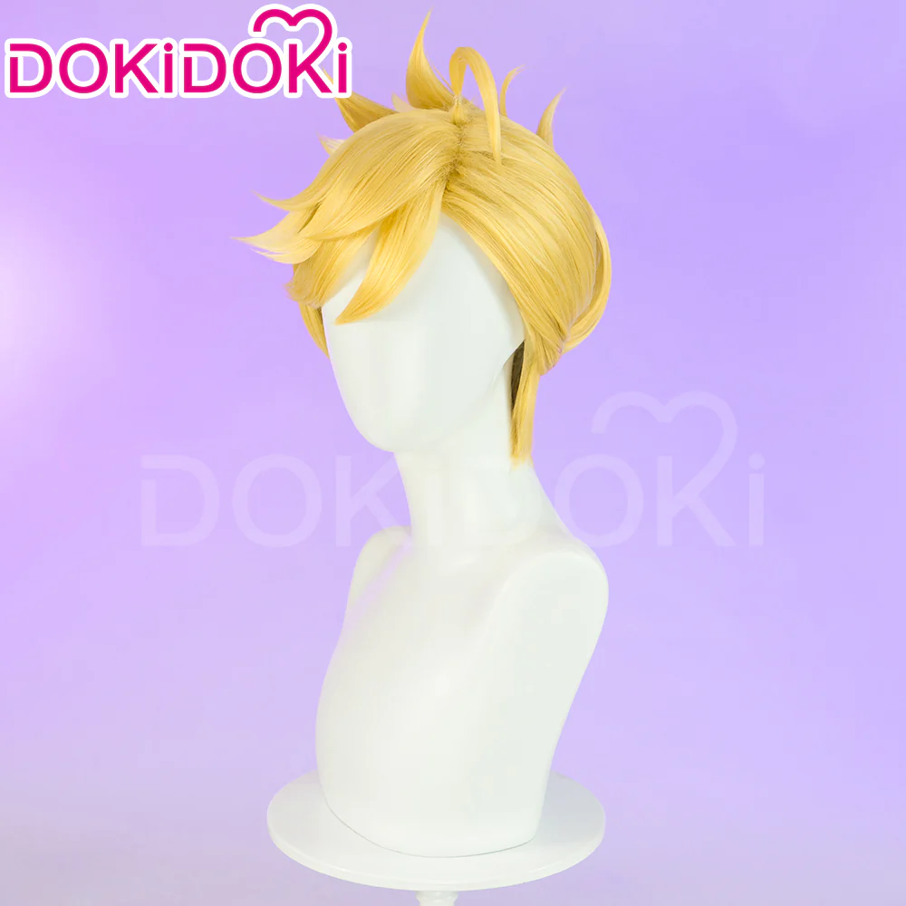 【Partially Ready For Ship】DokiDoki Anime Cosplay Cosplay Wig Long Yellow Hair / Earrings - Image 8