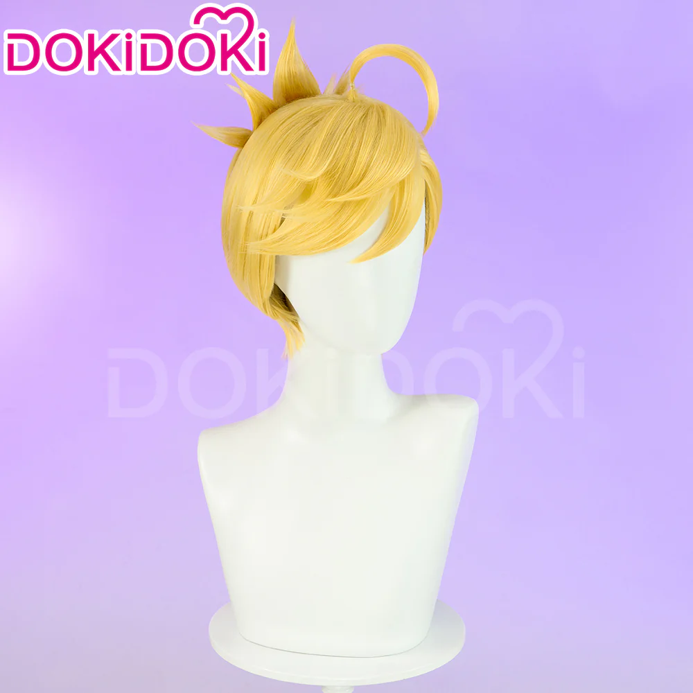 【Partially Ready For Ship】DokiDoki Anime Cosplay Cosplay Wig Long Yellow Hair / Earrings - Image 9