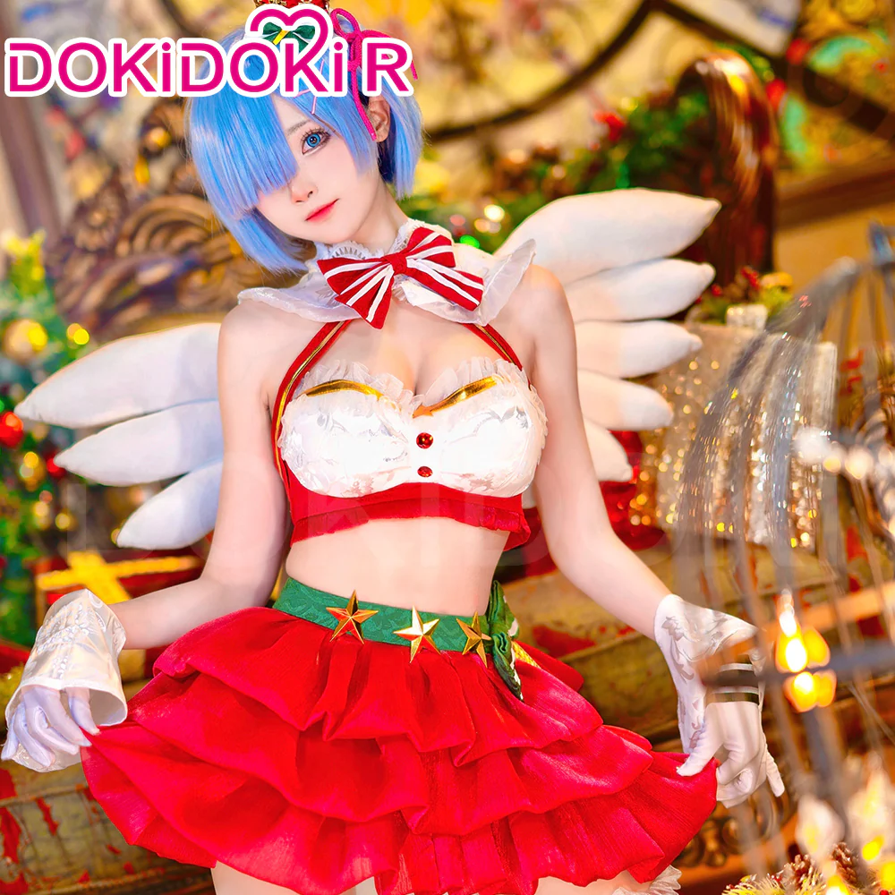 【IN STOCK】DokiDoki-R Anime Re Zero Cosplay Rem Cosplay &Wig Women Cute Christmas Costume - Image 3