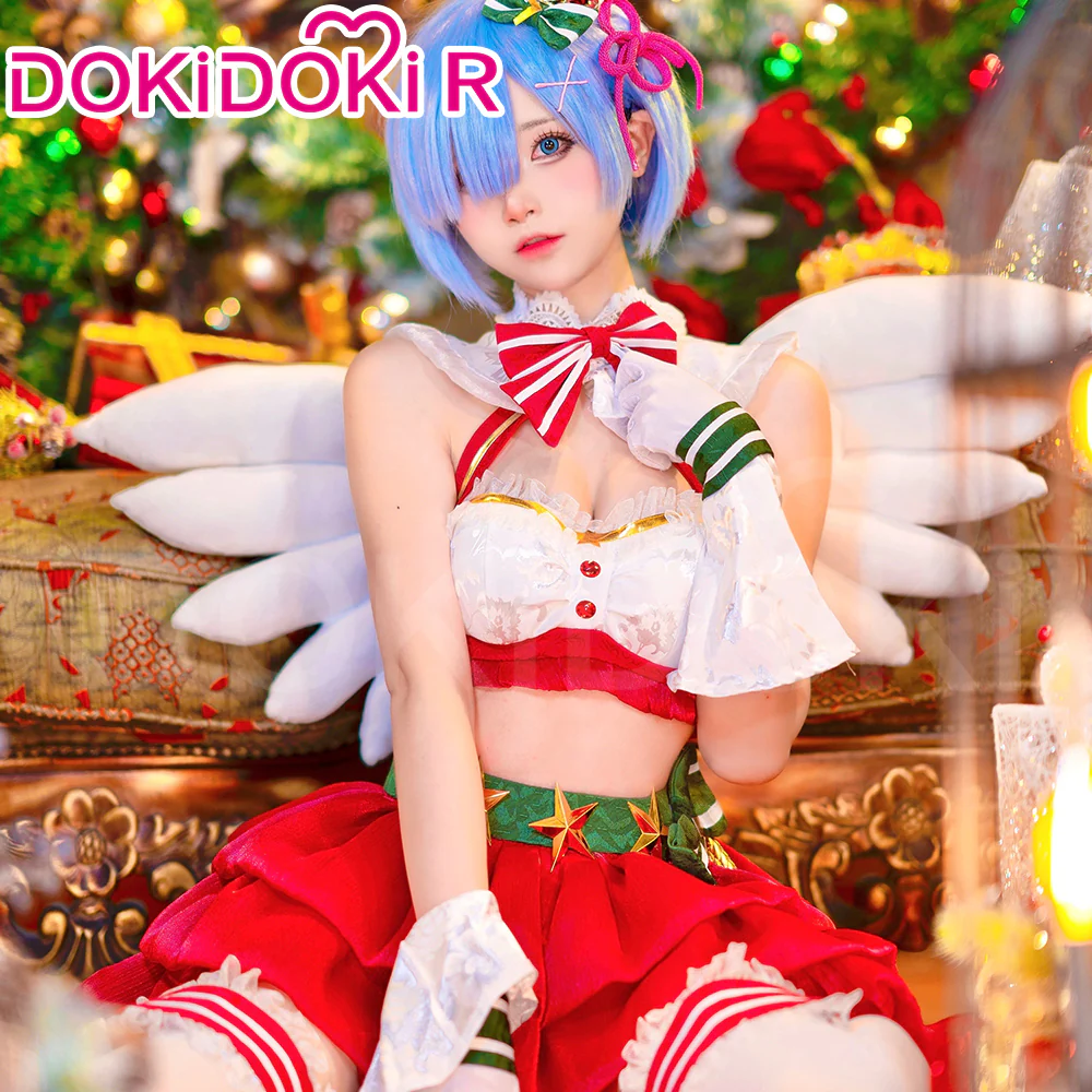【IN STOCK】DokiDoki-R Anime Re Zero Cosplay Rem Cosplay &Wig Women Cute Christmas Costume - Image 4