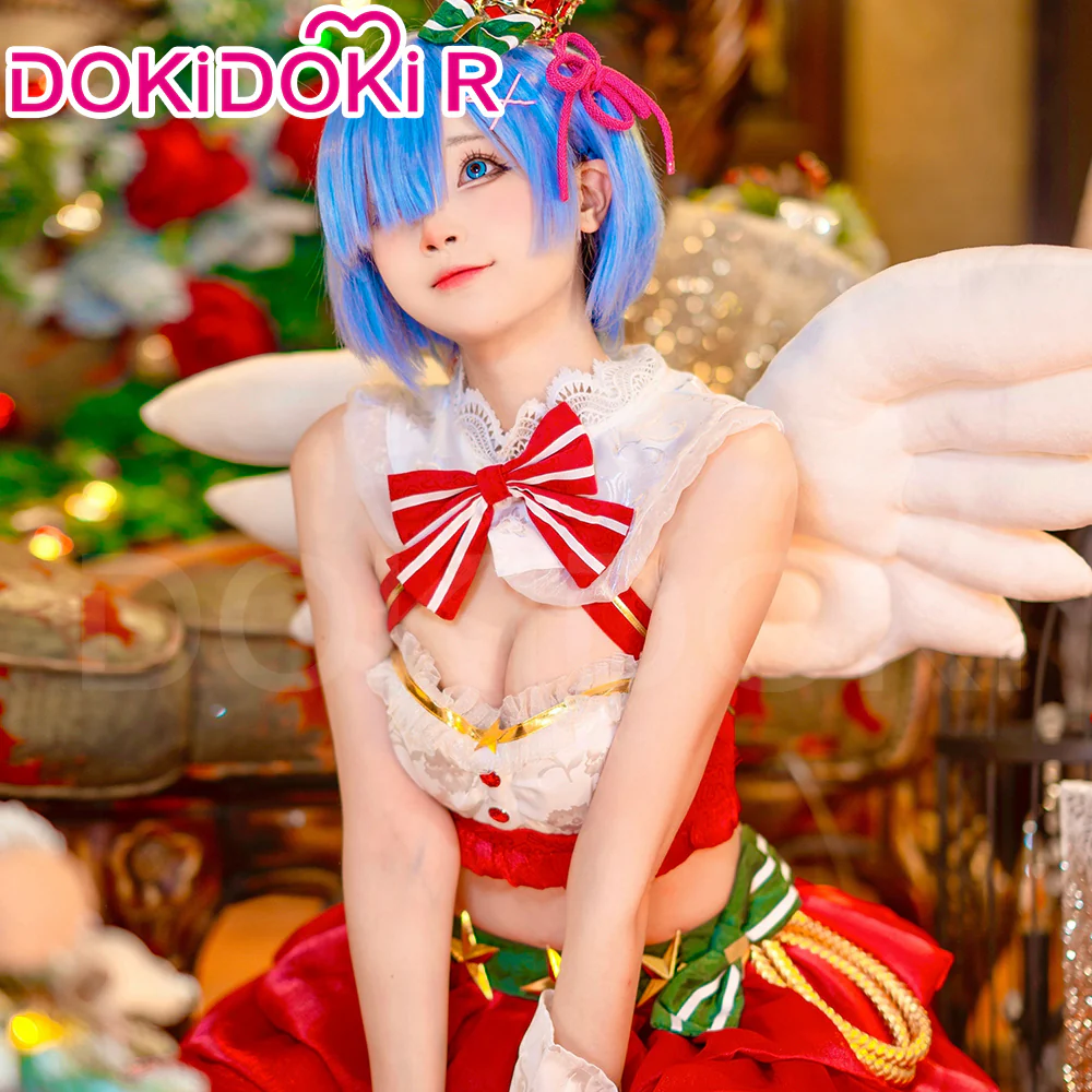 【IN STOCK】DokiDoki-R Anime Re Zero Cosplay Rem Cosplay &Wig Women Cute Christmas Costume - Image 5