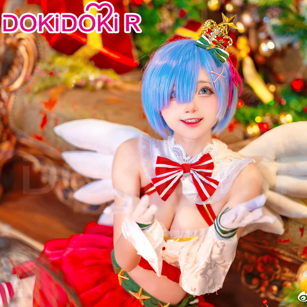 【IN STOCK】DokiDoki-R Anime Re Zero Cosplay Rem Cosplay &Wig Women Cute Christmas Costume - Image 7