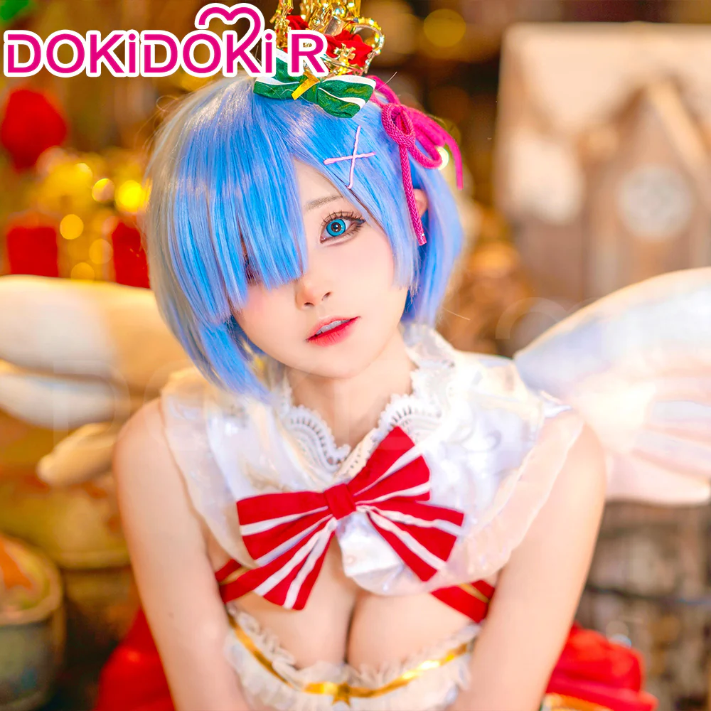 【IN STOCK】DokiDoki-R Anime Re Zero Cosplay Rem Cosplay &Wig Women Cute Christmas Costume - Image 8