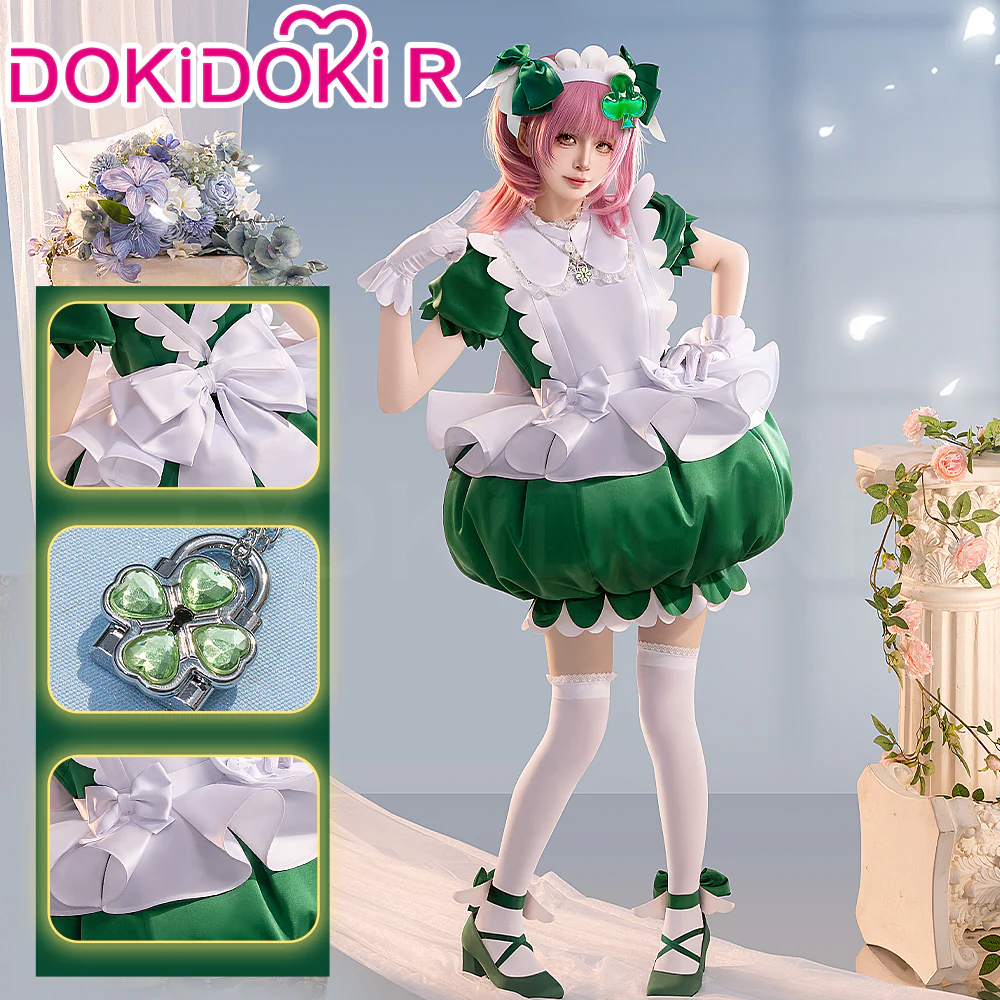DokiDoki-R Anime Shugo Chara! Cosplay Hinamori Amu Costume Amulet Clover Anime / Manga Version