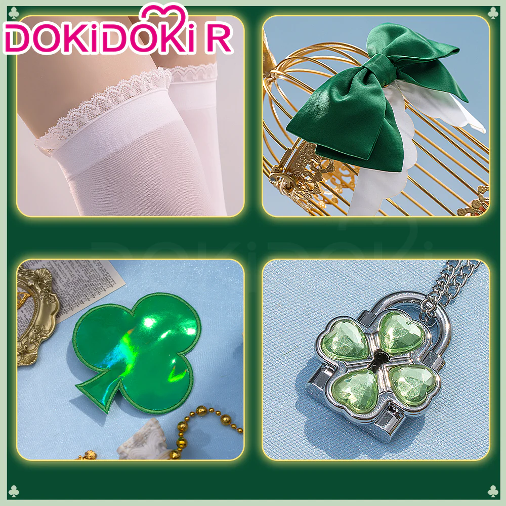 DokiDoki-R Anime Shugo Chara! Cosplay Hinamori Amu Costume Amulet Clover Anime / Manga Version - Image 5