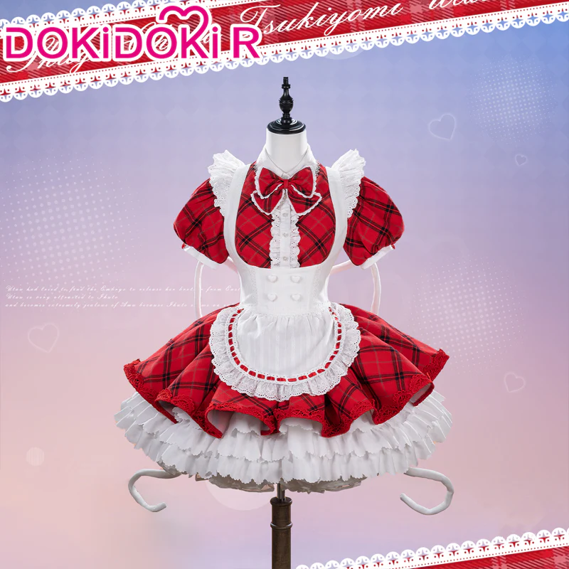 DokiDoki-R Anime Shugo Chara! Cosplay Hinamori Amu Costume Cafe Maid Outfit