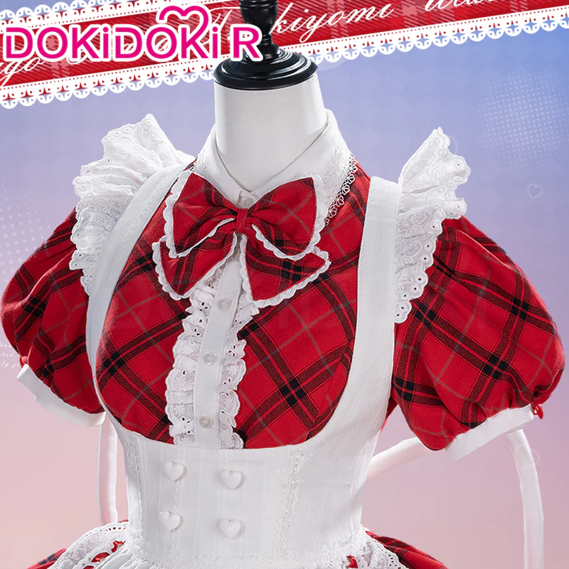 DokiDoki-R Anime Shugo Chara! Cosplay Hinamori Amu Costume Cafe Maid Outfit - Image 3