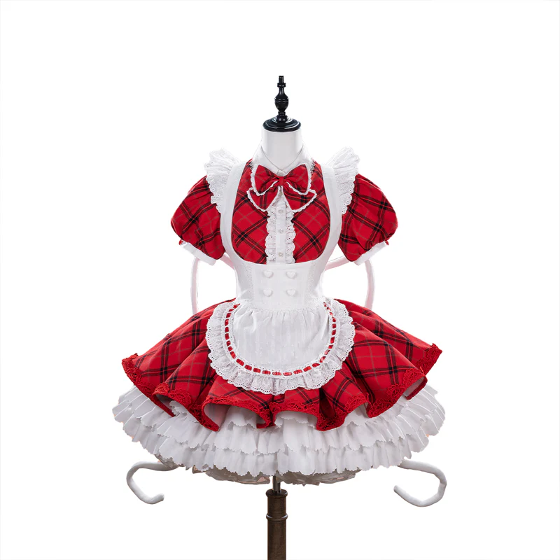 DokiDoki-R Anime Shugo Chara! Cosplay Hinamori Amu Costume Cafe Maid Outfit - Image 5