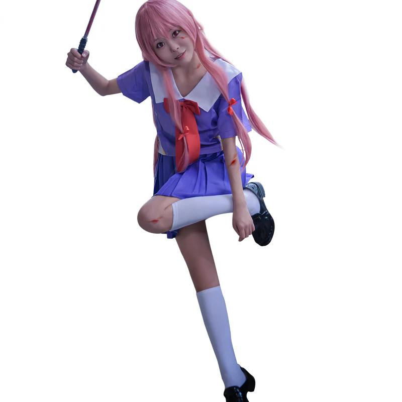 【In Stock】【Size S-2XL】DokiDoki-R Anime The Future Diary Cosplay Gasai Yuno Costume Uniform Halloween - Image 5