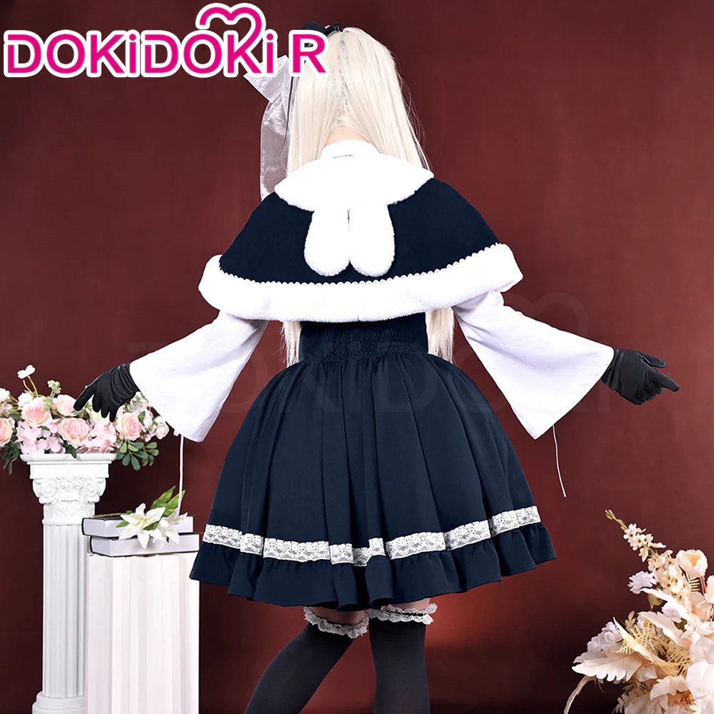 【Size S-2XL】DokiDoki-R Anime Yosuga no Sora Cosplay Kasugano Sora Costume Winter Navy Blue White - Image 2
