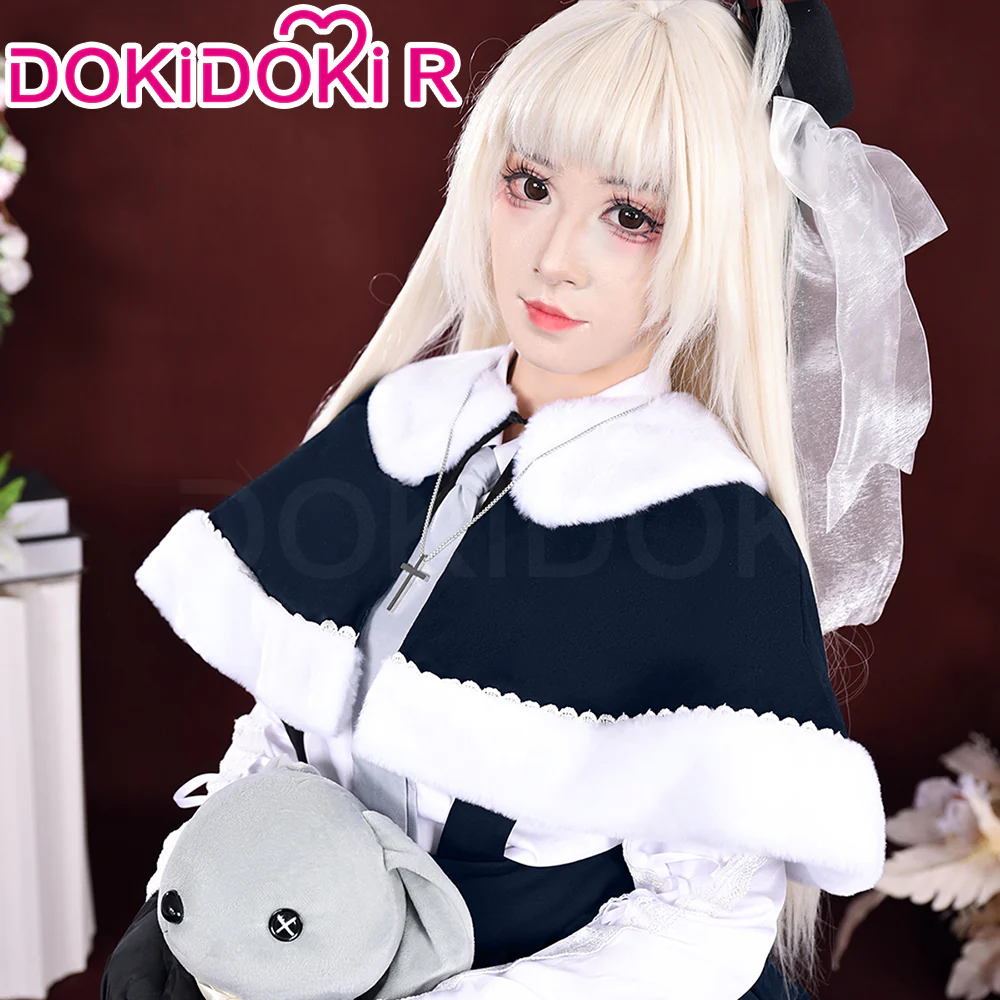 【Size S-2XL】DokiDoki-R Anime Yosuga no Sora Cosplay Kasugano Sora Costume Winter Navy Blue White - Image 4