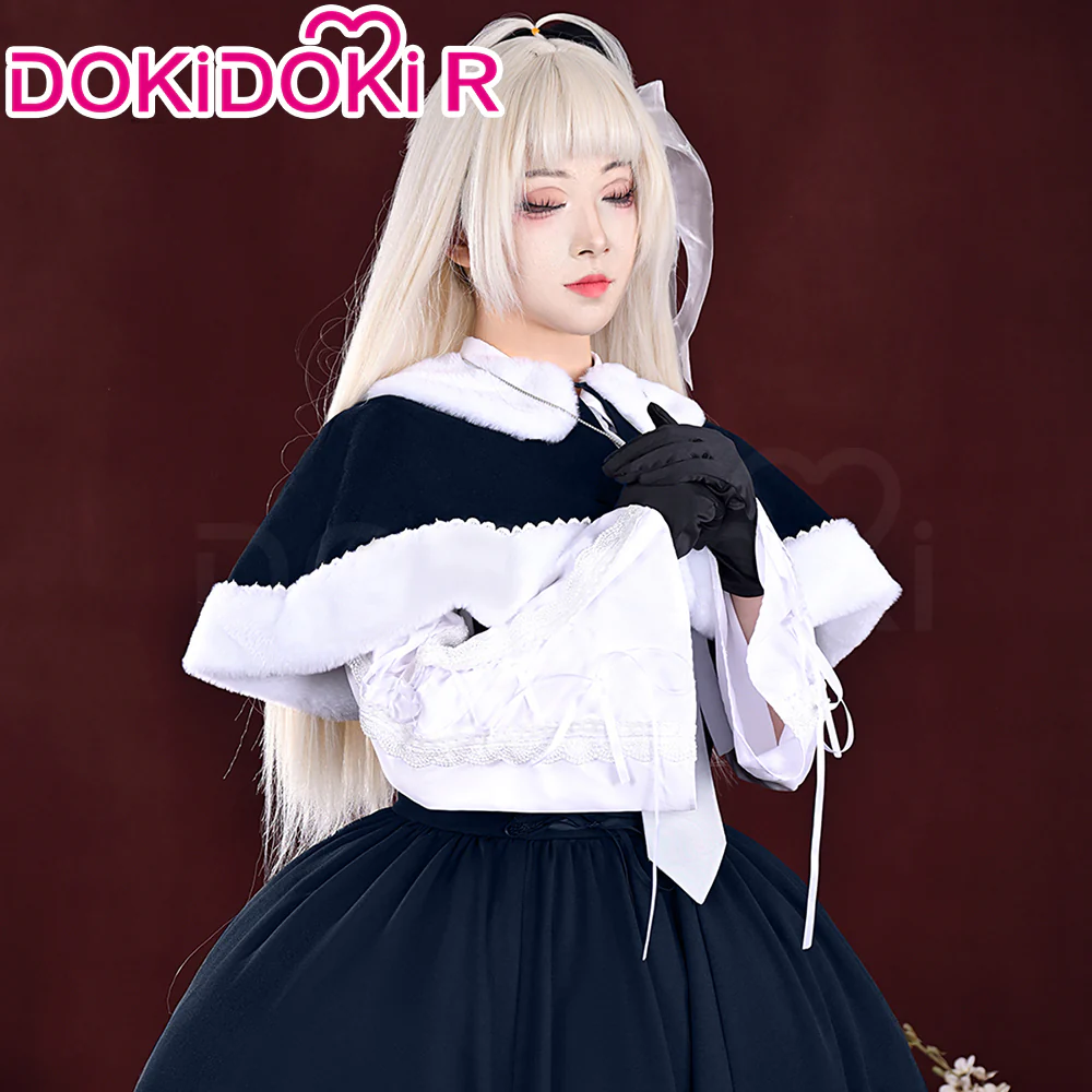 【Size S-2XL】DokiDoki-R Anime Yosuga no Sora Cosplay Kasugano Sora Costume Winter Navy Blue White - Image 5