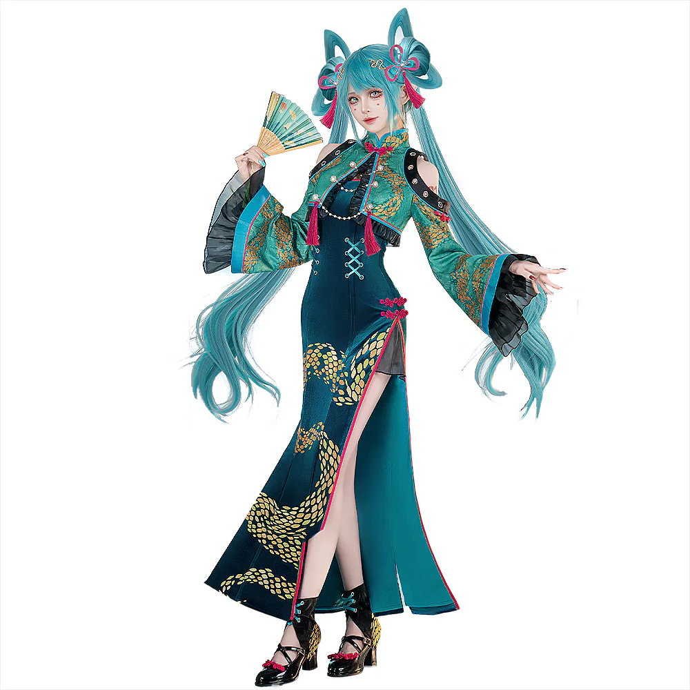 【In Stock】DokiDoki-R Cosplay Female Costume Green Dress Year of the Snake - Image 6