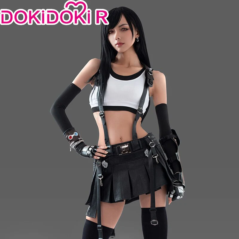 DokiDoki-R Tiiffa Lockhart Cosplay Costume Black White Women