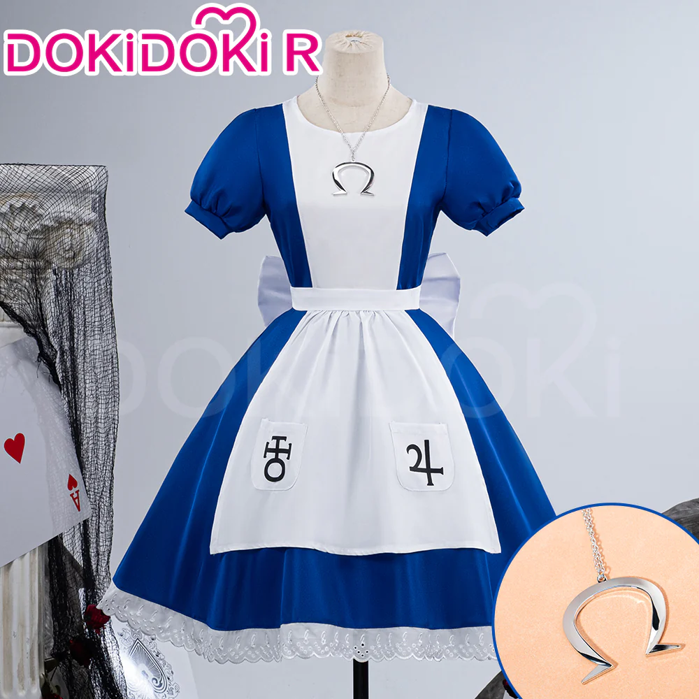 【Partially Ready For Ship】【Size XS-3XL】DokiDoki-R Game Alice: Madness Returns Cosplay Alice Costume Blue Dress - Image 7