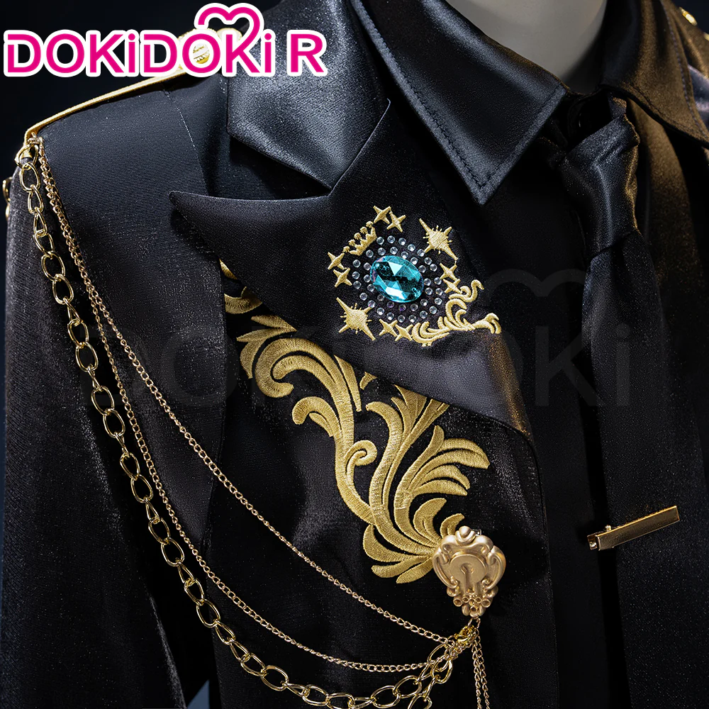 【In Stock】【Size S-3XL】DokiDoki-R Game Cosplay 5th Anniversary Costume Black Suit - Image 10