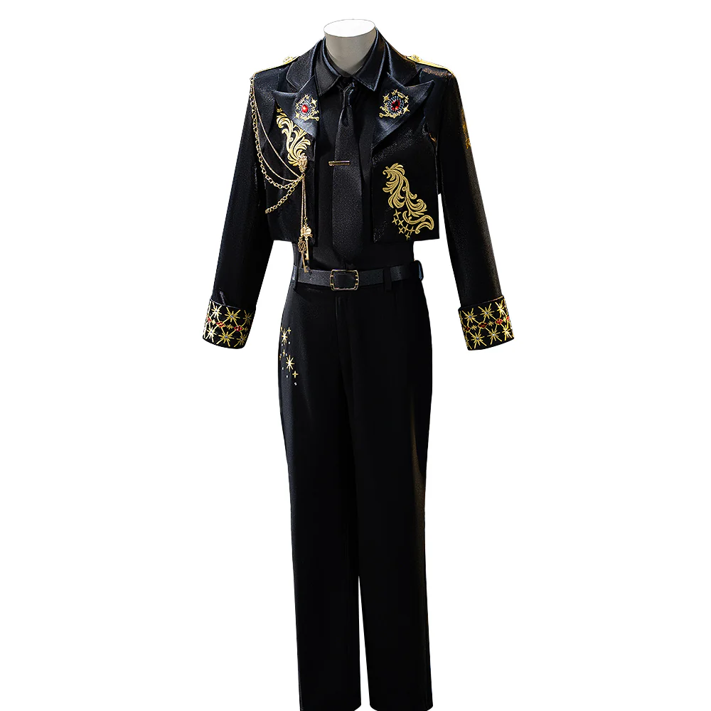 【In Stock】【Size S-3XL】DokiDoki-R Game Cosplay 5th Anniversary Costume Black Suit - Image 12