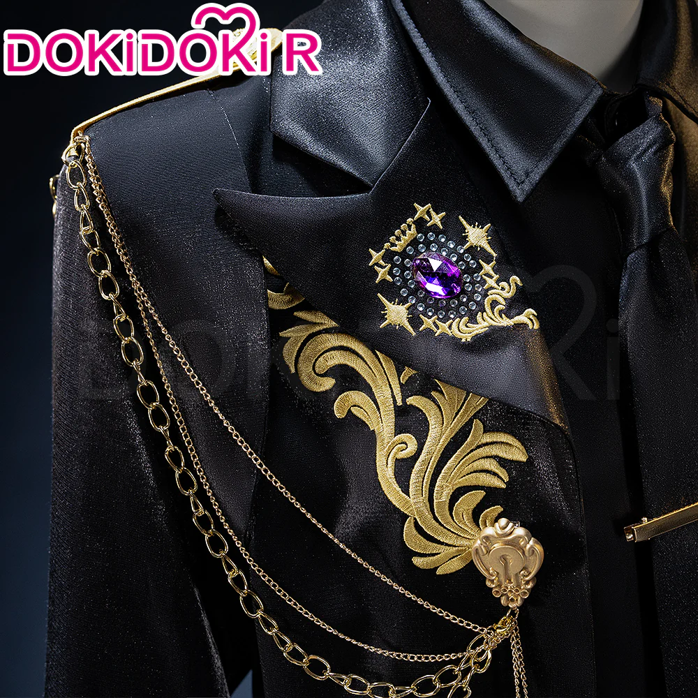 【In Stock】【Size S-3XL】DokiDoki-R Game Cosplay 5th Anniversary Costume Black Suit - Image 9