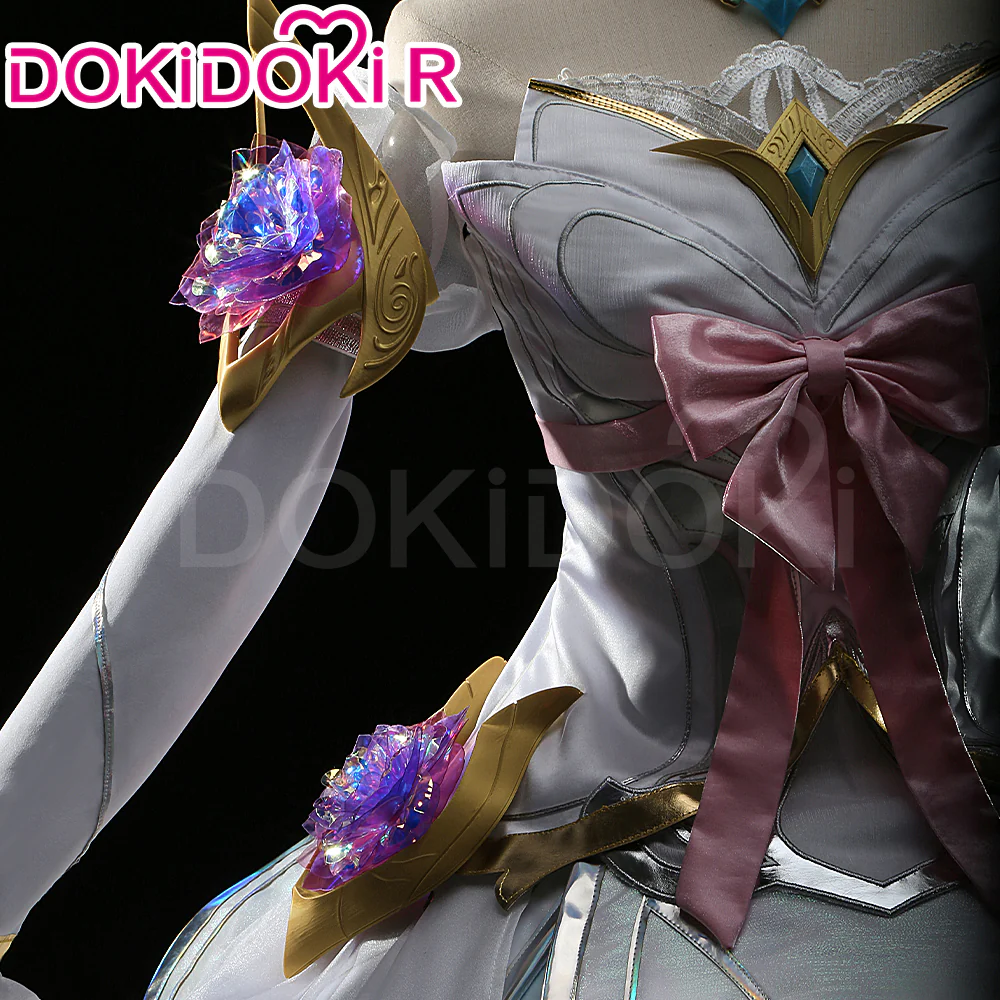 DokiDoki-R Game Cosplay Costume Crystal Rose White Dress - Image 2