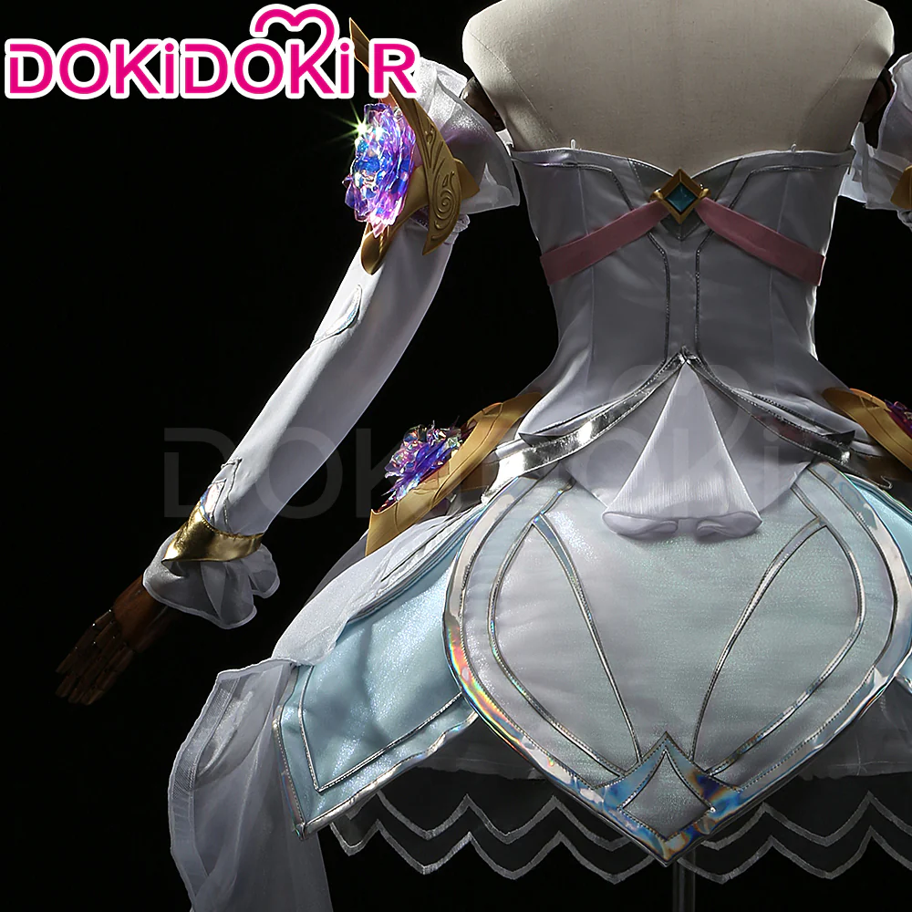 DokiDoki-R Game Cosplay Costume Crystal Rose White Dress - Image 3