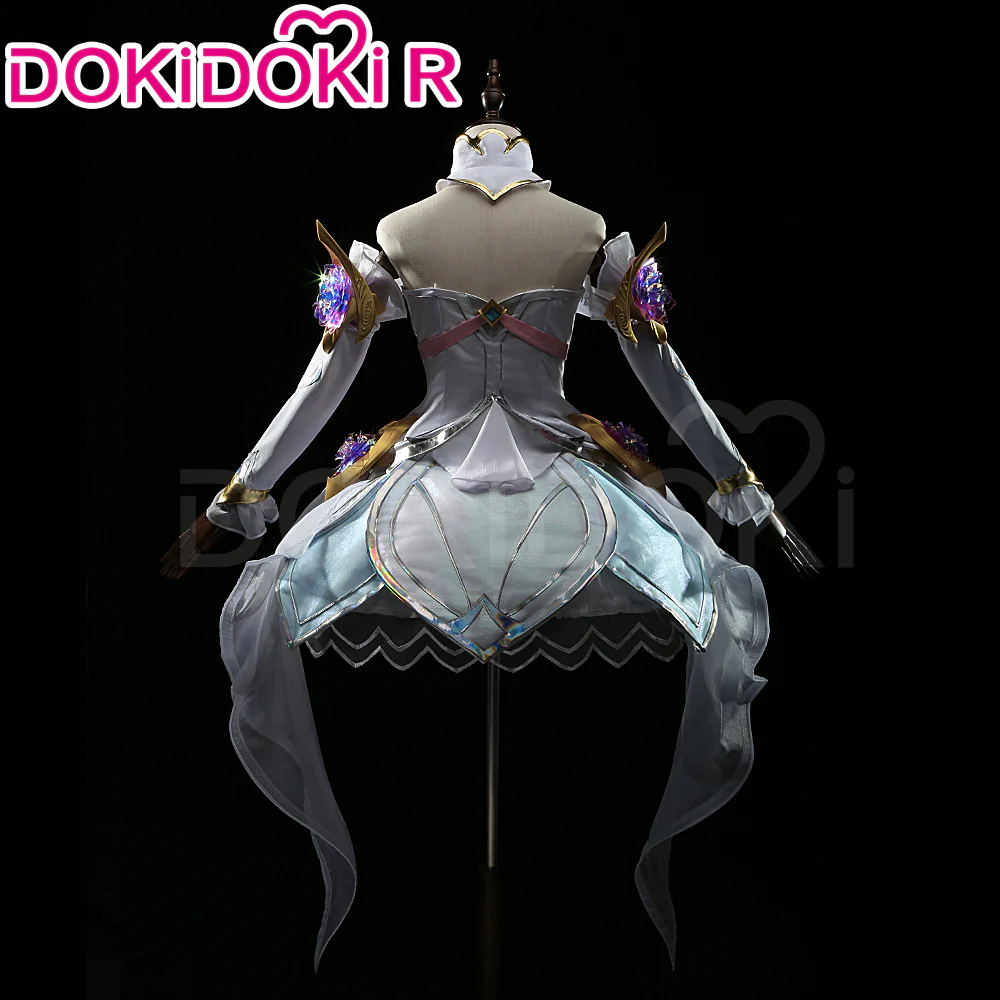 DokiDoki-R Game Cosplay Costume Crystal Rose White Dress - Image 4
