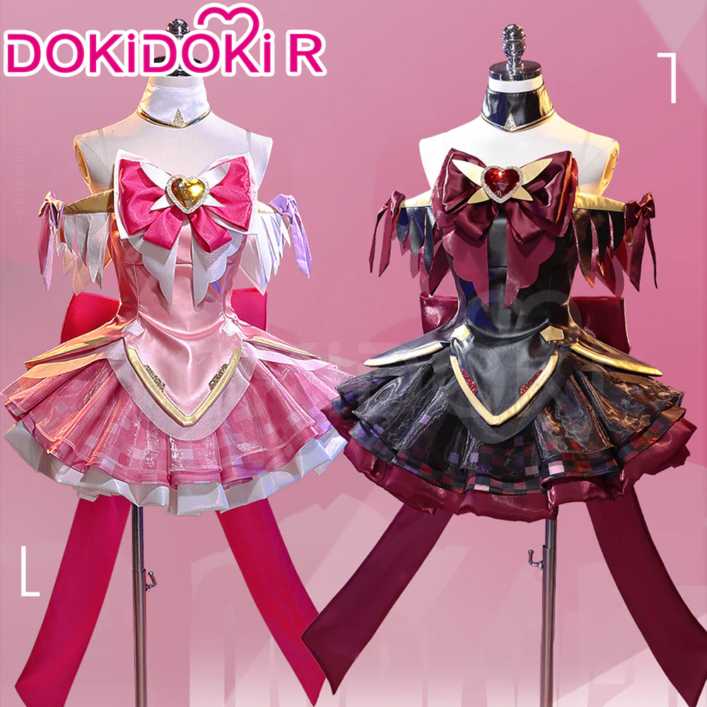 【Partially Ready For Ship】DokiDoki-R Game Cosplay Costume Heart of Hope Magical Girl Pink Black