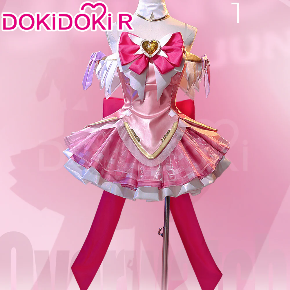 【Partially Ready For Ship】DokiDoki-R Game Cosplay Costume Heart of Hope Magical Girl Pink Black - Image 3