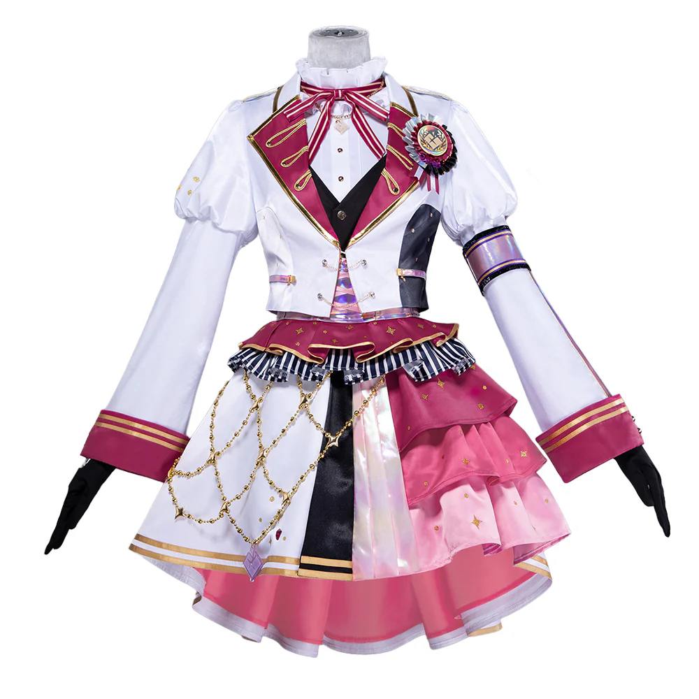 DokiDoki-R Game Cosplay Costume Pink Yellow Purple Red Dress Thanks Festival - Image 10