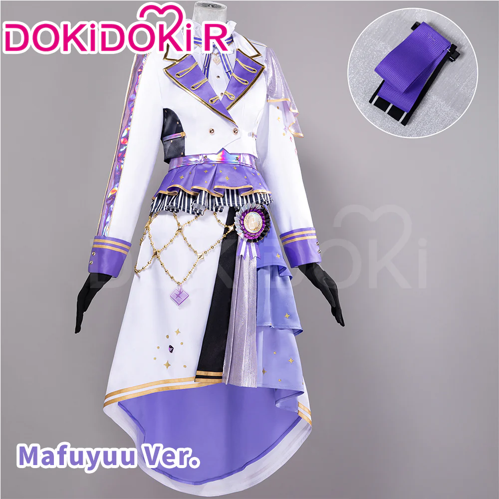DokiDoki-R Game Cosplay Costume Pink Yellow Purple Red Dress Thanks Festival - Image 7