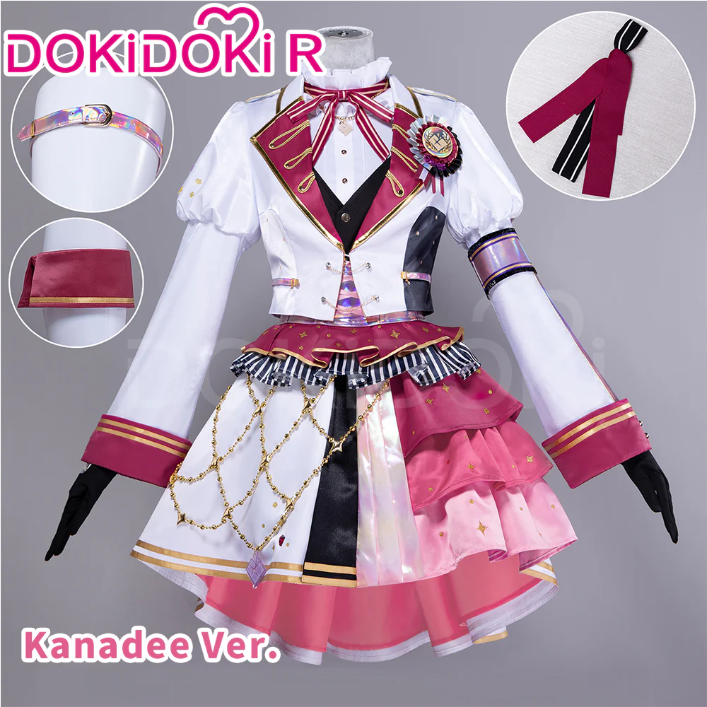 DokiDoki-R Game Cosplay Costume Pink Yellow Purple Red Dress Thanks Festival - Image 9