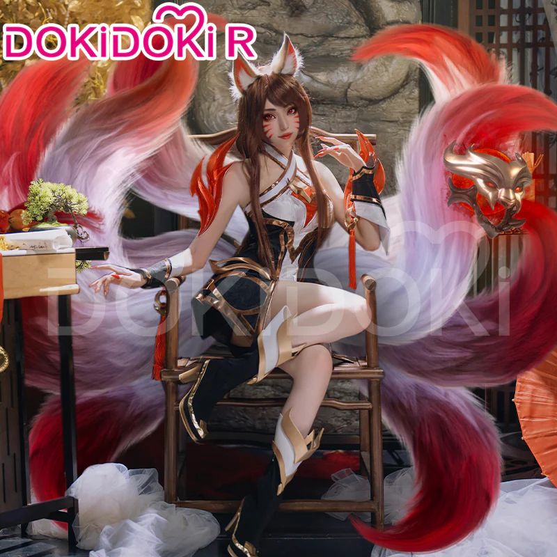 DokiDoki-R Game Fox Cosplay New Skin White Black Red Costume